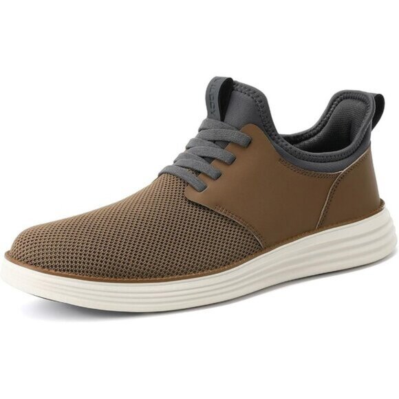 ⚡VILOCY Men's Brown Fashion Dress Oxfords Business Mesh Breathable Sneakers - Picture 2 of 9